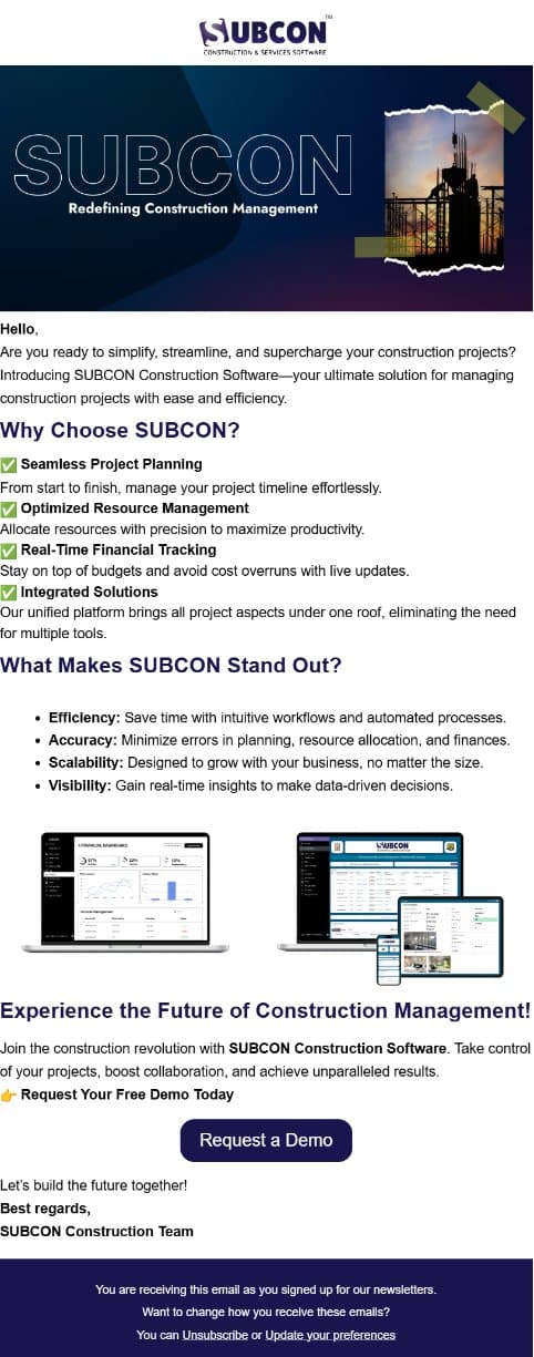 SUBCON — Product Launch Email Campaign — campaign creative
